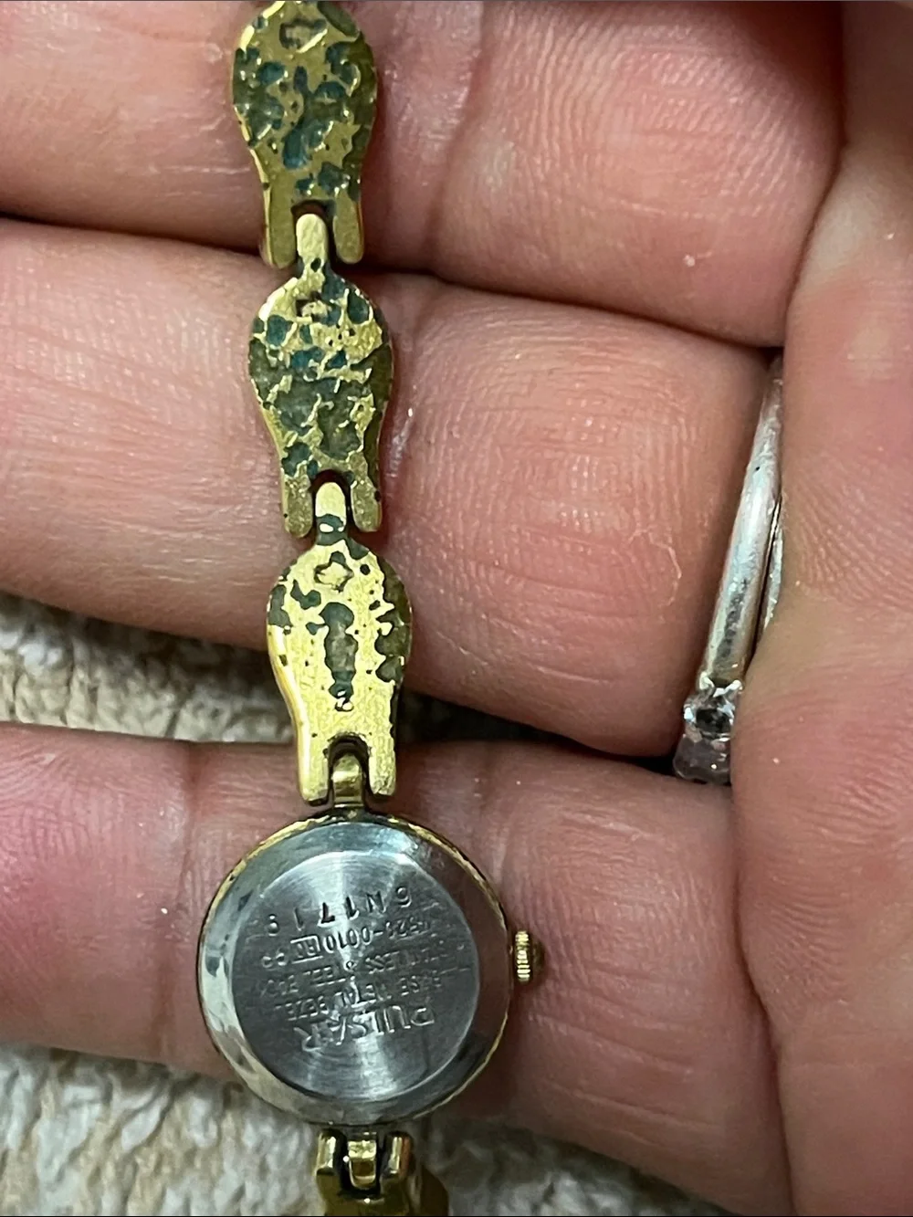 Pulsar Gold-Tone Bracelet Watch with Black Accents